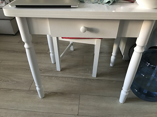 Стол Брентон с ящиком белый фото покупателя 14